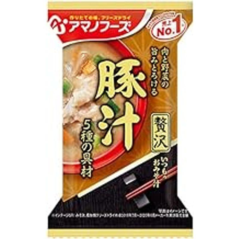 アマノフーズ フリーズドライ いつものおみそ汁贅沢 豚汁 10食×6箱入