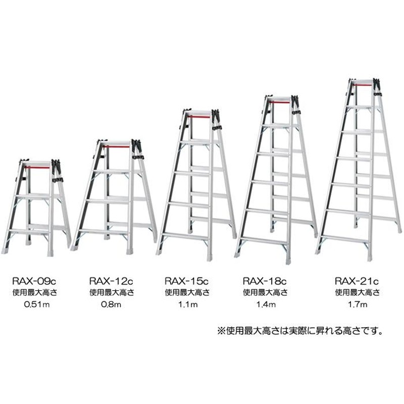 ポイント10倍】【直送品】 長谷川工業 ハセガワ はしご兼用脚立 RAX-15c (10184)