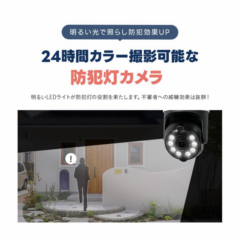 防犯カメラ みてるちゃん5Plus 屋外 屋内 夜間カラー 防犯灯