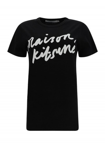 Maison Kitsune - Handwriting T-shirt - Womens - Black