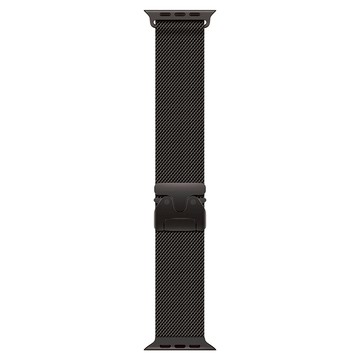 YUNMI 精鋼編織米蘭尼斯錶帶 免裁剪金屬錶帶/腕帶 42mm  Apple Watch Series S10/S11  1個  黑色