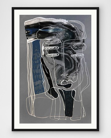 "Long and Lined 2" Framed Giclee