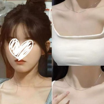 項鏈男女鎖骨鏈冷淡風個性簡約素鏈百搭方蛇骨鏈情侶嘻哈禮物配飾