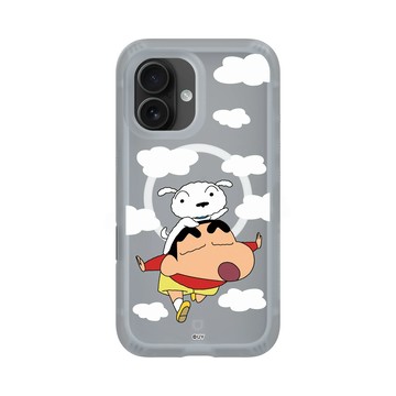 iPhone 16 AirX 流變灰 - 蠟筆小新 Crayon Shinchan - 小新小白放假囉