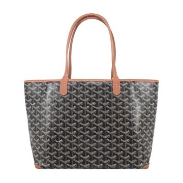 GOYARD ARTOIS帆布LOGO拉鍊購物包-小/黑棕