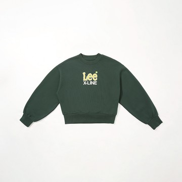 Lee 女款 撞色LOGO 內刷絨 Oversized 衛衣 大學T | X-LINE