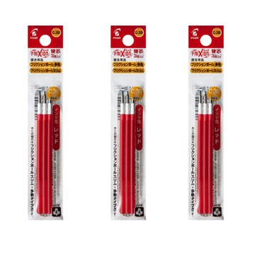 PILOT 百樂 FRIXION 按鍵魔擦筆芯 0.38mm  紅色  9支