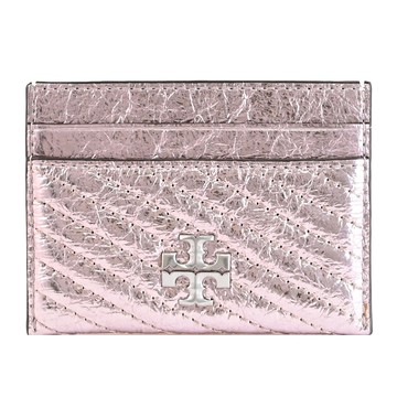 TORY BURCH 162165 亮面揉製絎縫隨身卡片夾.粉