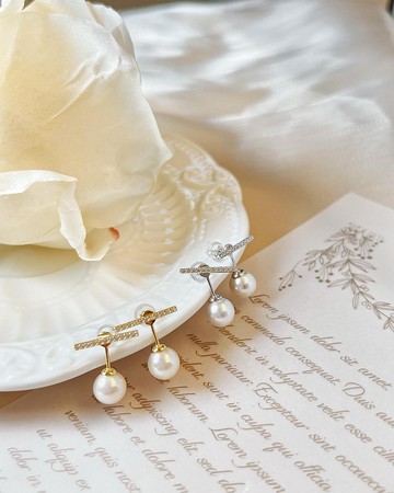 Inspirit _ 925純銀 抗敏耳針 優雅經典 珍珠耳環