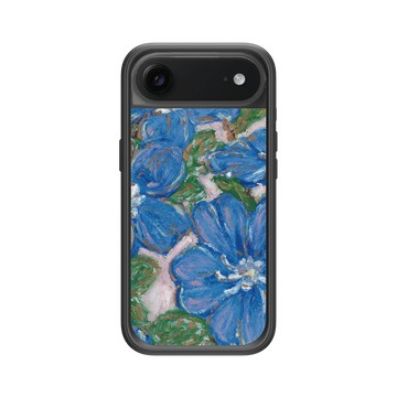 iPhone Air Mod NX -邊框背蓋組合 (相機按鈕) 黑 - Emerald - 7月 藍星花