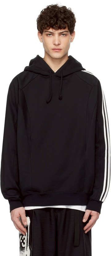 Y-3 黑色 Cut Line 连帽衫