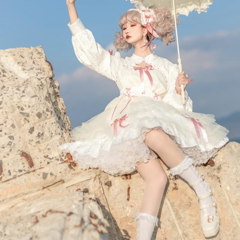 秋 新作 中華風 ゆめかわいい 中華ロリータ ロリータ メイド服