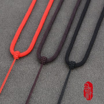 簡約吊墜掛繩可調整項鍊紅繩子黑色吊飾繩男女掛脖掛墜繩玉墜玉佩