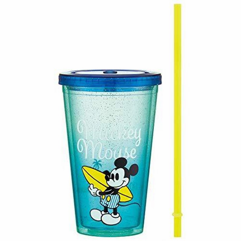 スケーター 二層 タンブラー ストロー付 500ml ミッキーマウス サーフ ディズニー Ks5st 通販 Lineポイント最大0 5 Get Lineショッピング