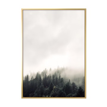 山的呼喚系列 濃霧森林 金色 PS環保樹脂框+油畫布+松木內框  40 x 30cm