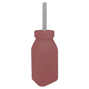 MiNiKOiOi 矽膠牛奶瓶  200ml  石榴紅  1個