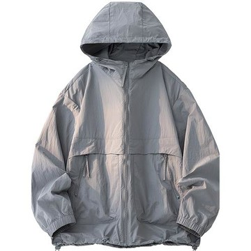 26新款UPF50+夏季冰絲防紫外線連帽防曬衣男士戶外登山釣魚服外套