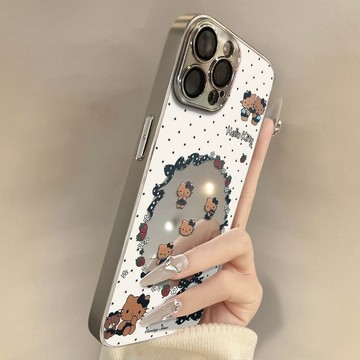 高級凱蒂貓蘋果17promax手機殼iPhone16全包15電鍍14鏡面131211xr