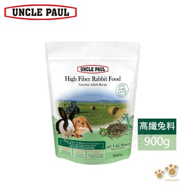 UNCLE PAUL保羅叔叔 高纖兔料900g 粗條 苜蓿草配方 磨牙固齒 腸道健康 促進食慾 兔子飼料 幫助化毛 寵物
