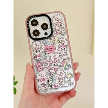 CASY粉色兔兔貼紙MagSafe適用蘋果iPhone17promax手機殼網紅15防摔14pro磁吸13保護套12高級感16pro個性