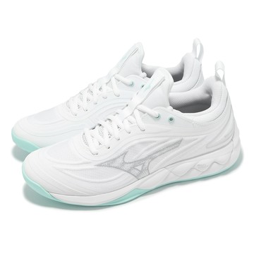 [ACS] Mizuno 排球鞋 Wave Luminous 3 女鞋 白 綠 緩衝 室內運動 羽排鞋 美津濃 V1GC2420-45