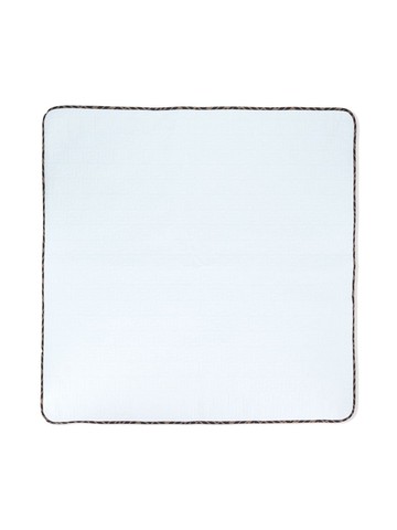 Fendi Kids - piped trim baby blanket - kids - Cotton/Cotton/Elastane - One Size - Blue