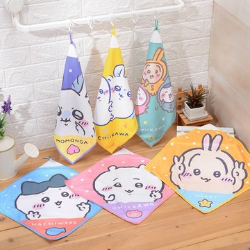 我會伊直為你加油【Kiiwi O!】Chiikawa 吉伊卡哇．方型擦手巾+純棉毛巾組 (共6色可選) 水瓶座生日好禮 浴室 沐浴 洗臉 洗手 上學 毛巾 擦手巾 可愛療癒 女生禮物