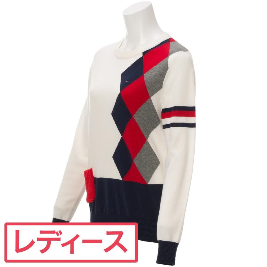 トミー ヒルフィガー ゴルフ TOMMY HILFIGER GOLF アーガイルアシンメトリー クルーネックセーター レディス 通販  LINEポイント最大0.5%GET | LINEショッピング