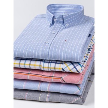 燦鹿牛津紡休閑全棉工裝長袖襯衫