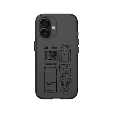 iPhone 16 Clear (相機按鈕) 酷墨灰 - MUG CUP GUY - 臉孔