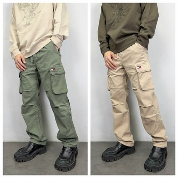【New START精品服飾-員林】現貨 Tommy Jeans 多口袋 抽繩 鬆緊帶 工裝褲 工作褲 長褲