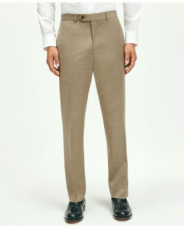 Brooks Brothers Men's Slim Fit Wool 1818 Dress Pants | Tan | Size 38 30