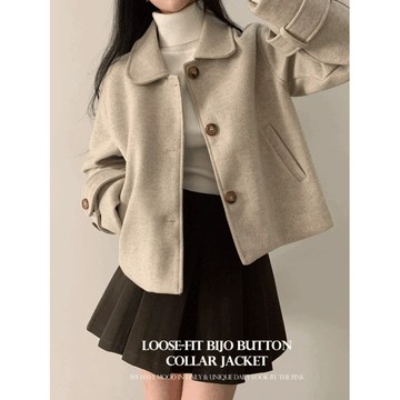 Codibook｜韓國 thepink 寬鬆短版羊毛大衣外套［預購］夾克 大衣 女裝