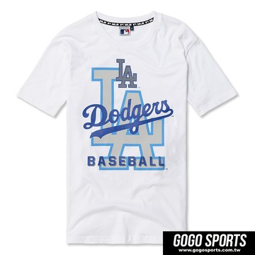 MLB-道奇隊LOGO圖樣潮流短T(男)