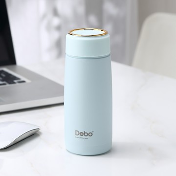 德鉑Debo｜316不鏽鋼300ml真空保溫杯_月牙藍