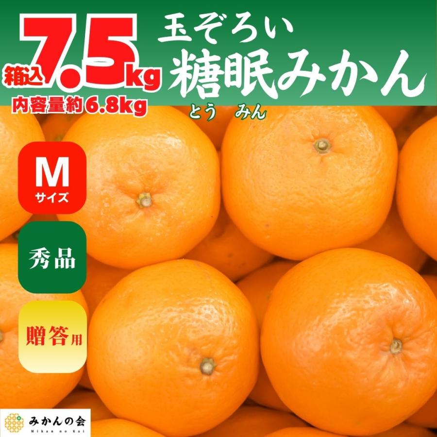 熟成 みかん 秀品 箱込 7.5kg 内容量 6.8kg Mサイズ 玉ぞろい 有田みかん 和歌山県産 産地直送 贈答用 