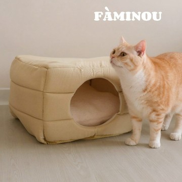 FÀMINOU．Cremeo奶油起司兩用寵物窩 貓窩狗窩 寵物睡墊 寵物床 貓窩狗窩 貓床狗床 寵物居家