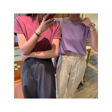 iWiNG美玲「返場」3w+銷量直角肩顯瘦修身短袖打底t新色入 特