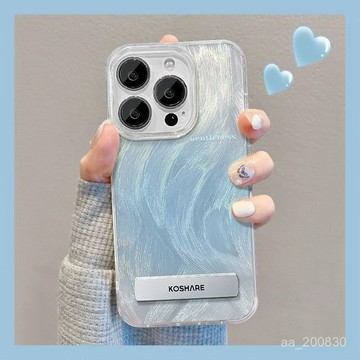 暈染藍手機保護殼 適用蘋果16/15/14Promax手機殻iphone13/12/7/8Plus/11xs硬殼 手機殼