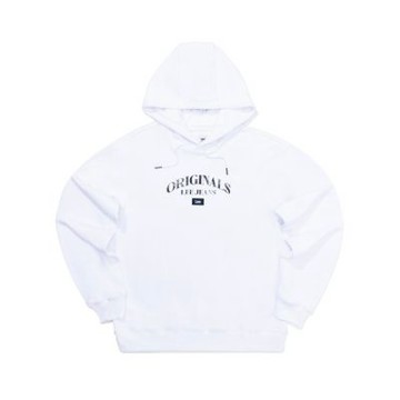 Lee 男款 LEEJEANS印花長袖連帽厚TEE 白/黑色 LB611030K14 LB611030K11