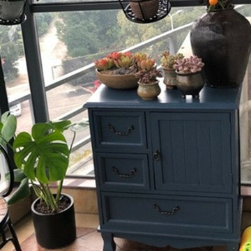 斗櫃 美式鄉村實木客廳收納柜邊柜復古抽屜式小柜子做舊斗柜裝飾儲物柜 快速出貨