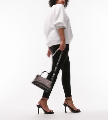 Topshop Curve Jamie jeans in black