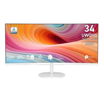 MSI 微星 PRO MP341CQW E12 34吋 VA 120Hz 2K 曲面螢幕