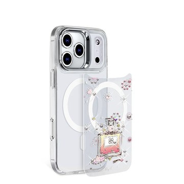 iPhone 17/16/15/14/13系列可拆式磁吸片材彩鑽手機殼-維也納馨香