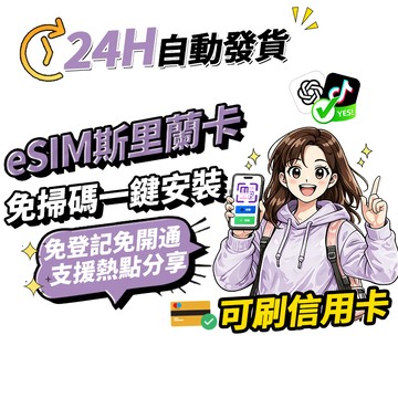 【Umi】斯里蘭卡eSIM｜24H自動發貨1秒取件 網卡 吃到飽 康提 可倫坡 迦勒esim esim斯里蘭卡