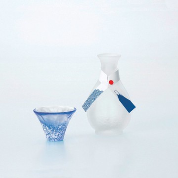 Toyo Sasaki 玻璃福杯富士山清酒套裝 只能運往台灣