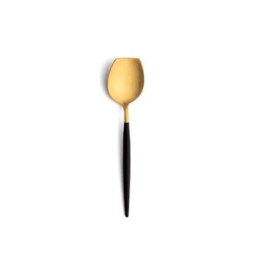 GOA系列-黑金霧面不銹鋼-13cm糖匙甜點布丁匙