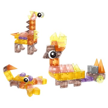 PLAYFUL TOYS 頑玩具 益智磁力積木 68片  動物款  1套
