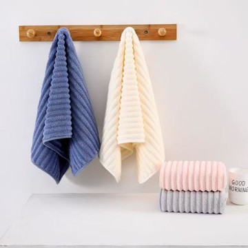 糖果條絨毛巾洗臉家用吸水速干不掉毛2024情侶大毛巾洗澡手巾男女