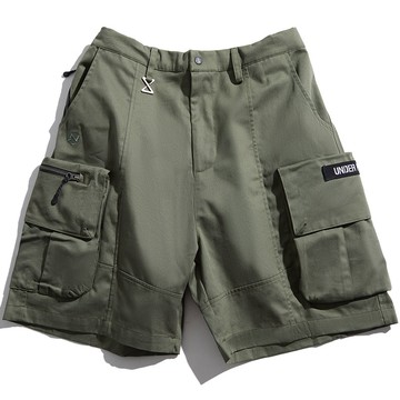 UNDER PEACE 24SS TOUGH TWILL / WIDE CARGO SHORT PANTS 寬版 工作短褲 (軍綠色)